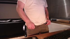 Just taking my pants off and showing off my pierced cock :)