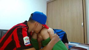 encontre al heterosexual futbolista viendo porno y temrino follandome