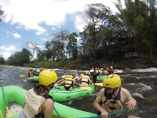 Dude gets banged by a river in costa rica