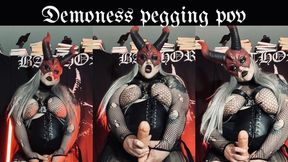Demoness pegging POV w/double cum countdown