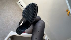 Shoe dangling and foot domination!