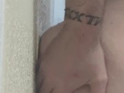 Shower play alone with my toy bishop