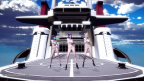 Helicopter naked dance Ahri Akali Kaisa Seraphine league of legends kda