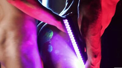 MEN - Theo Brady & Olivier Robert Dance Under The Neon Light Letting Their Horny Dicks Rub Each Other