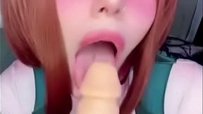 Ochako's Cosplay Blowjob will Save the World