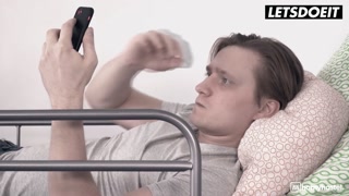 HORNY HOSTEL - Skinny Girl Freya Dee Gets Fucked While Waiting For The Internet Full Scene