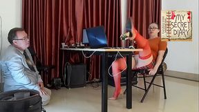 Office domination. Boss fucks secretary to pussy and mouth. Blowjob in office Compilation L 6
