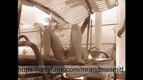 hot russian milf has multiple orgasms from hard sex in public