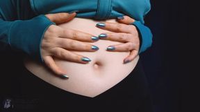 Little shy belly button stomach growling and breast play by Bellatrix Bandit