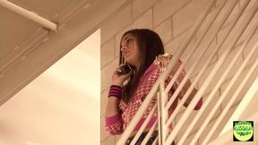 Massive shaft penetrated and deeply fucked a cute skinny girl with pierced nipples