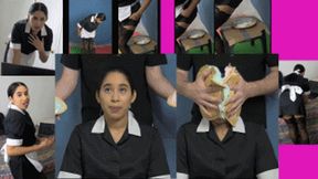 Maid eRica discovers your dirty fetish videos & gets destroyed by pies as punishment