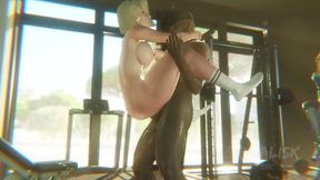 Busty Emma Frost works out her lustful desires