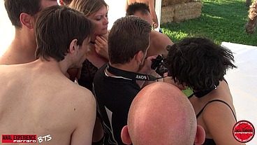 BTS of the scene: Casting 2 - Orgy Party Anal Experience: BBC, Black and White, ATM, Anal, Deep, Rough, Outdoor.