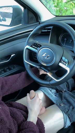 Front Seat, Uncut Cock, Finish in the Car