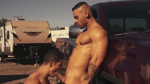 Hot House: Sex scene and hairy latino bodybuilder