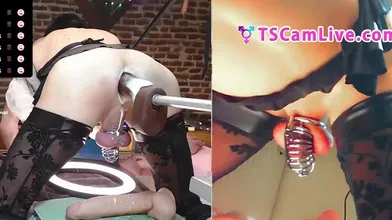 Crossdresser Anal Drilled By A Fucking Machine Part 2