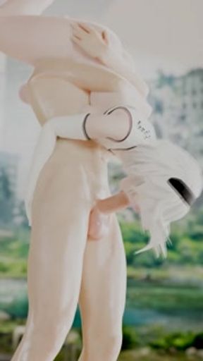 2B Yorha Blowjob 69 Nier Automata 3D with Sound