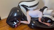 Inflatable skunk rider