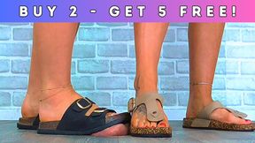BUY 2 - GET 5 FREE: Stomping Your Face, Cock & Balls In Our Dusty Old Birkenstocks - 198 - Trample Trampling CBT Ballbusting Crushing Crush Sandals