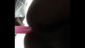 Sexy Ebony Shemale Plays With Anal