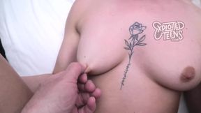 Hot teen blondie POV horny video