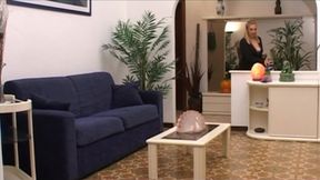Dirty stepmom teaches how to fuck to her wanker stepson