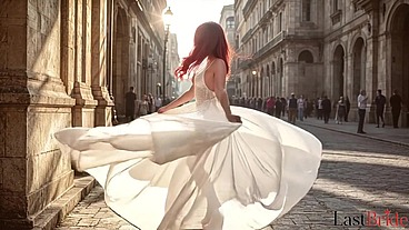 Total submission before the registry office: I ripped the garter off this unfaithful girl and made her swallow my hot cum right before she went out to the guests [AI]