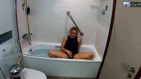 Wet Wetsuit Masturbation in the Bath with Lucy - MOV