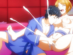 Cute newlywed begs for more as hubby licks and fingers her to orgasm (Exclusive Anime)