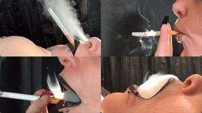 Extreme close up smoking bundle (4k)