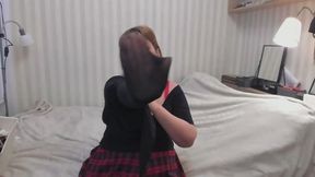 Black shiny pantyhose Nylon fetish