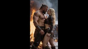 ragnar, the king of the vikings, fucks legarta without mercy after the battle - porn in spanish - ai porn - audio in spanish