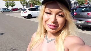 German outside Sex Date with a blonde fitness skank