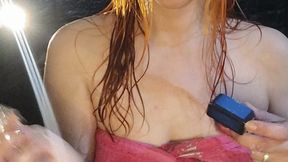 Smoking with Wet Hair - Body Wrapped in a Towel