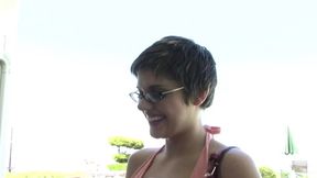 Barely legal brown haired slut Hailey James gets her pussy