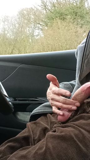 Public Car Masturbation - Big Cock Growing, Edging, Cumming Wearing Cords - Rockard Daddy