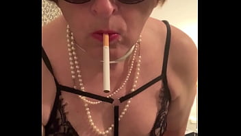 CD Nikkismoking in new lingerie