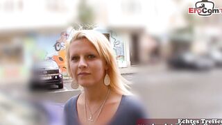 German student persuaded to have sex casting on the street