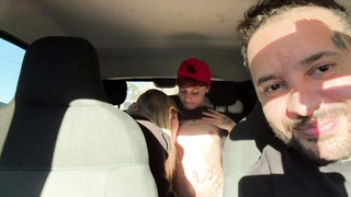 I found a window cleaner at the traffic light! And I called her over to be a pornography actor and have super-steamy orgy in our camper in the middle of the street. I made her all humid and she wiped our whole truck seat.