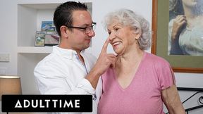 ADULT TIME - 70-Old MILTF Is Craving A Dildo In Her Big Shaved Pussy&#x270C;!