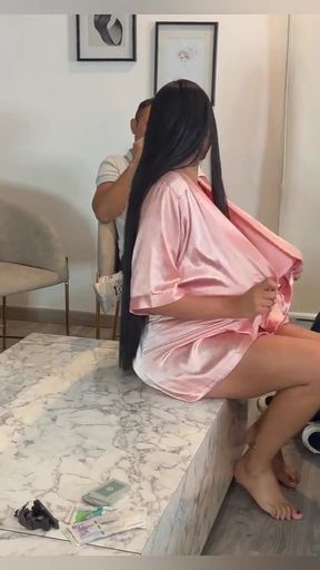 I FUCK MY HUSBAND WITH A BIG BIG BLACK COCK, HE ALMOST BREAKS MY PUSSY   Clip 2