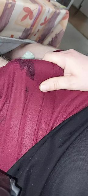 Cumshot in shorts
