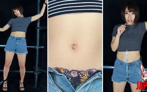 Restrained Miku Abeno's Navel in the Dark