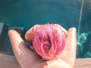 #352 Insanely Cute Diana, Poolside Oral-job-job