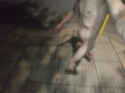 Almost caught walking naked in public
