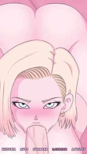 Interdimensional Desire - Fucking the Cute Pink Ass of Android 18 in front of her Husband   Clip 1