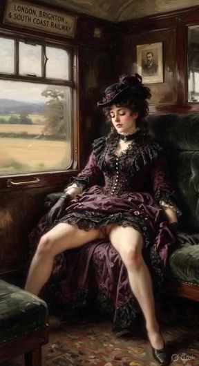 Victorian-era woman in corset
