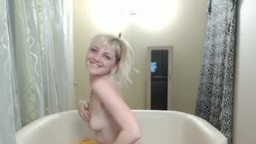 Skinny Pale Girl in Stockings