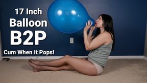 Blow Up Blue 17 Inch Balloon Blow2pop Cum When Pops - Kylie Jacobs - WMV 1080p HD