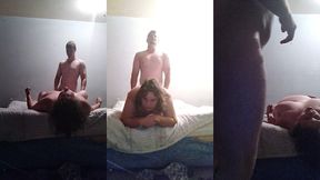 girls friend fucked, feet and pussy licked and cum on boobs